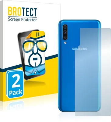 Produktbild von 2x BROTECT Schutzfolie für Samsung Galaxy A50 (Rückseite) Folie Klar Transparent