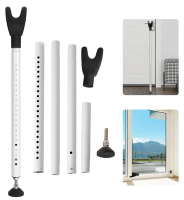 Imagen del producto de Solidchoice - Barra de seguridad ajustable para puertas, ideal para protección contra robos