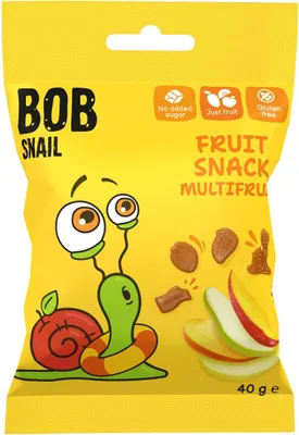 ŻELKI WIELOOWOCOWE BEZ ŻELATYNY BEZGLUTENOWE 40 g - BOB SNAIL