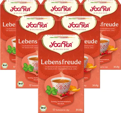 Produktbild von 6 x  YOGI TEA Lebensfreude  | 6 x 30,6g