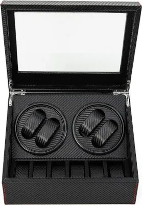 Obrázek produktu pro Automatické hodinky Winder Box Wood Watch Winder Watch Box pro 4 + 6 hodinek