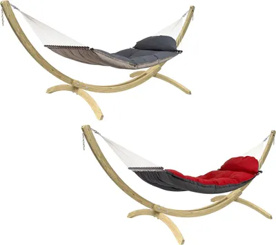 Produktbild von Amazonas Hängematte Fat Hammock XXL Set  + Olymp-Gestell ausem Holz