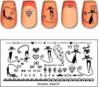 Produktbild von SimplismStyle-01 Nailart-Stempelplatte