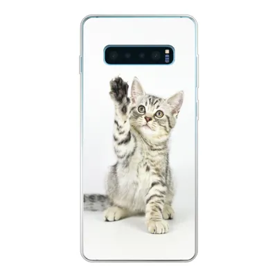 Produktbild von MuchoWow® Handyhülle Schutzhülle Hülle für Samsung Galaxy S10 Lite Kätzchen - Pfote - Weiß - Mädchen - Kinder - Jungen - Kind Silikon Softcase Handy Hülle - Schutz