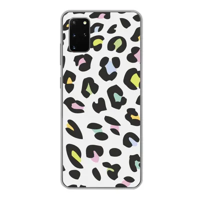 Produktbild von MuchoWow® Handyhülle Schutzhülle Hülle für Samsung Galaxy S20 Plus Pantherdruck - Farben - Schwarz Silikon Softcase Handy Hülle - Hartschale