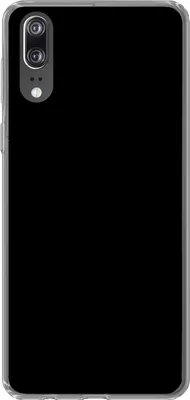 Produktbild von MuchoWow® Handyhülle Schutzhülle Hülle für Telefoonhoesje Huawei P20 Schwarz - Einfarbig Silikon Softcase Handy Hülle - Hardcover
