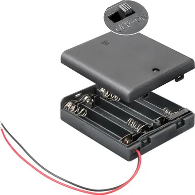 Immagine prodotto di goobay Batteriehalter 4 x AaMignon schaltbar perdere Kabelenden