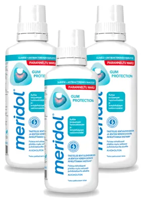 Produktbild von 3 x Meridol Mundspülung - tägliche Mundpflege - 400 ml - Vorteilspackung - 3 Stücke
