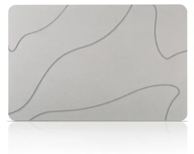 Produktbild von Kieselgur-Badematte, rutschfest, Duschmatte, Badematte, schnelltrocknend, Bodenmatte aus 100 % Naturstein, Badematte 60 x 39 cm, super saugfähige Badematte, Badvorleger