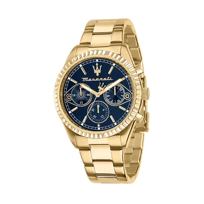 Imagen del producto de Reloj Maserati para hombre, multifunción, colección COMPETIZIONE, acero inoxidable, color dorado, lujo, modelo D2UMAR8853100026
