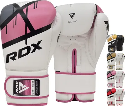 Produktbild von RDX Boxhandschuhe, Maya Hide Leder Trainingshandschuhe für Muay Thai, Kickboxen, Sparring, Boxsack, Sandsack, Kickboxhandschuhe, Kampfsport Training Heim Fitnessstudio Männer Women 8 10 12 14 16 OZ