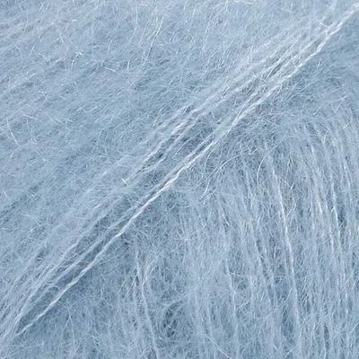 Produktbild von Drops Kid Silk 08 – Weiches Mohair-Seiden-Garn in Hellblau (Uni-Color)