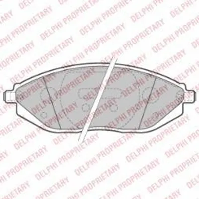 Produktbild von Delphi Bremsbelagsatz, Scheibenbremse Vorderachse LP2218