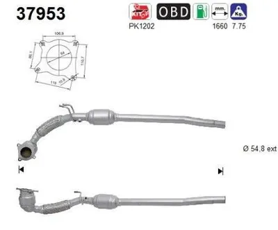 Produktbild von AS Katalysator Kat für VW Passat Variant (3C5) 37953