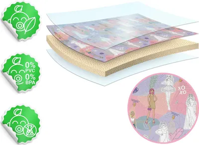Obrázok produktu pre Mata piankowa do kolorowania zwijana 200 x 120 x 0,3 cm Ricokids RK-343