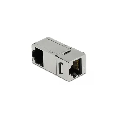 Produktbild von DeLOCK Keystone Modul RJ45 Buchse zu RJ45 Buchse Cat.6A 90° gewinkelt, Abgewinkelt, Grau, RJ-45, RJ-45, Weiblich, Weiblich