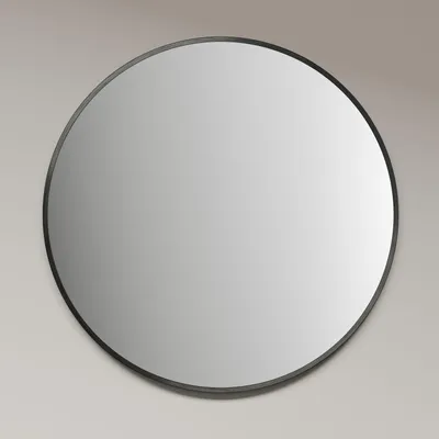 Obrázok produktu pre Okrúhle zrkadlo Talos Picasso ?ierne Ø 40 cm - s vysokokvalitným hliníkovým rámom pre štýlovú atmosféru - Perfektné okrúhle kúpe??ové zrkadlo, ktoré spája eleganciu a funk?nos?