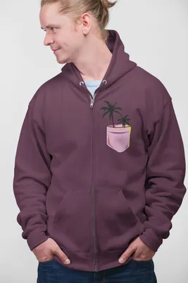 Produktbild von D&B Uni Hoodie ZIPPO00023 Palm Braun-Größe XL