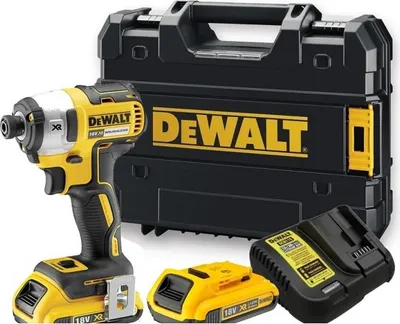 Obrázek produktu pro DeWALT DCF887D2-QW, Rázový utahovák, Černá, Žlutá, 1/4", 3250 ot/min, 240 ot/min, Baterie