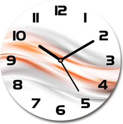Produktbild von Wanduhr aus Glas 30fi Glasbild Glasuhr Gehärtetes Glas - schwarze-zeiger - Waves abstraction