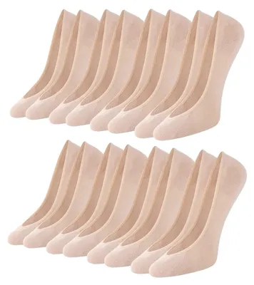 Produktbild von Ballerinasocken – 8 Paar, unsichtbar mit rutschfestem Silikon