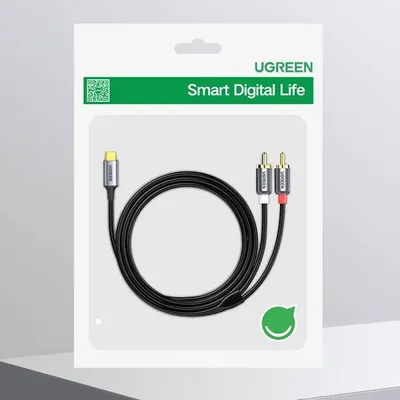 Immagine prodotto di Cavo audio Ugreen da USB tipo C a 2RCA 1,5 m grigio (modello: 20193 CM451)