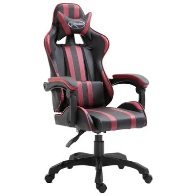 Image de vidaXL Chaise de jeu vin rouge similicuir