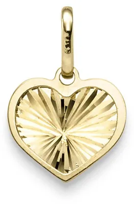 Produktbild von Anhänger Herz 18,5x12,5mm aus 585 Gold Gelbgold diamantiert glänzend