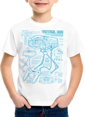 Produktbild von style3 Virtual Boy Blaupause Kinder T-Shirt 32-Bit videospiel controller