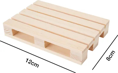 Produktbild von Miniatur-Holzpalette geschliffen 12cm x 8cm