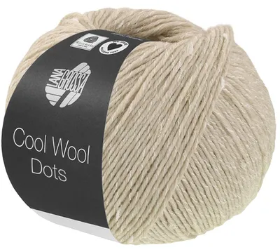 Produktbild von Lana Grossa Cool Wool DOTS 50 g Merinoklassiker mit effektvollen Tweednoppen 155 m Farbe 012 - Natur