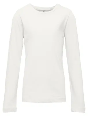 Obrázek produktu pro Tričko s dlouhým rukávem Only L/S Tee Jrs Noos, barva Cloud Dancer, velikost 146-152 EU, značka Only, dívčí