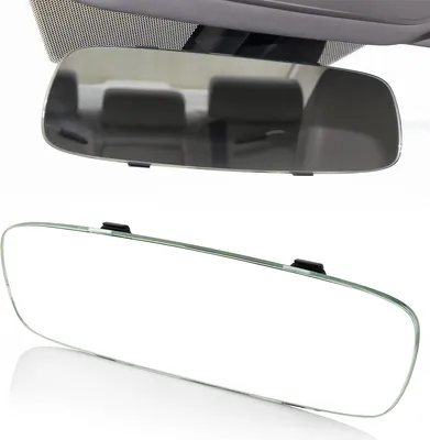 Produktbild von MidGard Auto Flach-Panorama Rückspiegel, KFZ-Innenspiegel, Weitwinkel Spiegel-Aufsatz 270 mm