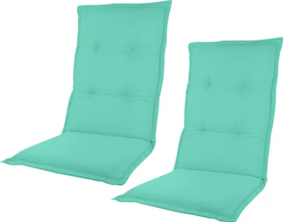 Produktbild von Kopu® 2 Stück Prisma Aquamarin Hochwertiges Gartenkissen mit hoher Rückenlehne