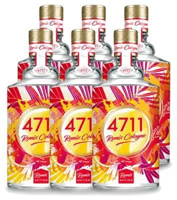 Zdjęcie produktu dla 6 x Woda toaletowa 4711 Remix - Grejpfrut - 100 ml - Opakowanie ekonomiczne - 6 sztuk