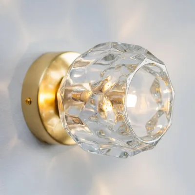 Produktbild von KOSILUM - Wandleuchte, Metall und Glas - Gold / Messing - Vilamo