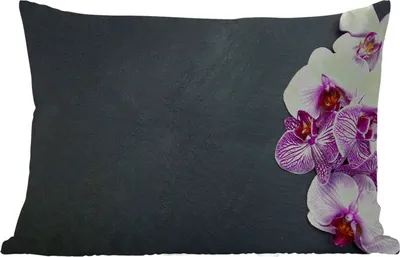 Produktbild von MuchoWow® Outdoor Kissen - Orchidee - Blumen - Rosa - Flora - 50x30 cm - Wetterfest - Lounge Kissen - Sofa kissen - Wohnzimmer Dekoration