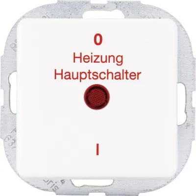 Heizungsschalter AquaCombi, IP44, weiß, 250 V, 10 A, mit Neonlampe