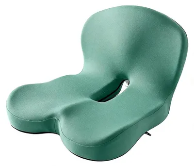 Obrázek produktu pro Polštář ve tvaru písmene L – ergonomická paměťová pěna s opěrkou zad – zelený