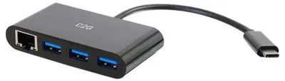 Produktbild von C2G 29747, USB 3.2 Gen 1 (3.1 Gen 1) Type-C, Schwarz, RJ-45, USB 3.2 Gen 1 (3.1 Gen 1) Type-A, CE, 0 - 45 °C, -10 - 70 °C