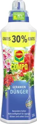 Obrázek produktu pro COMPO 14354 COMPO Hnojivo pro pelargonie, dávkovací láhev o objemu 1,3 litru