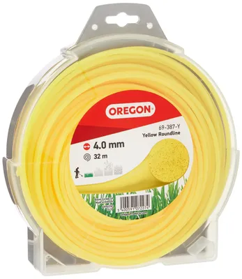 Produktbild von Oregon Mähfaden 4mm Gelb für hohes Gras Unkraut Rasen Profi-Nylon 32m