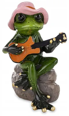 Produktbild von Art-Pol Humorvolle Froschfigur mit Gitarre 11x6x7cm