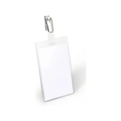 Immagine prodotto di DURABLE Portanome 90x60 mm con clip, 25 pezzi, Trasparente, 800219