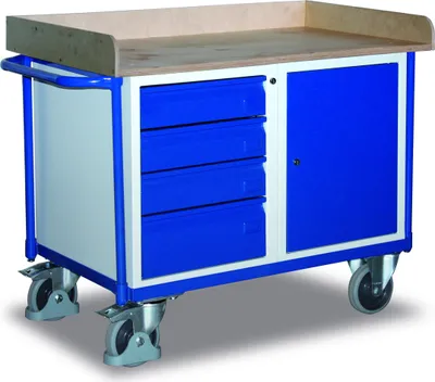 Produktbild von Variofit Werkstattwagen mit 1 Ladefläche sw-600.613
