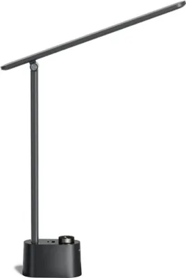 Produktbild von Honeywell Schreibtischlampe mit USB-Ladeanschluss – dimmbares, augenschonendes Nachttischlicht für das Home-Office, faltbare, tragbare kleine Tischlampe für Erwachsene zum Lesen und Arbeiten, HWT-H01