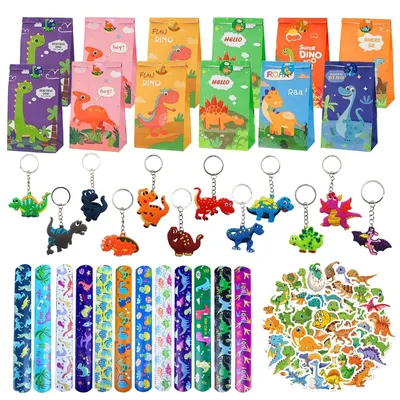 Image de 86 cadeaux sur le thème des dinosaures pour une fête d'anniversaire pour enfants