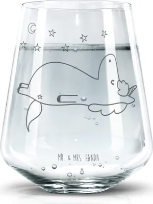 Produktbild von Mr. & Mrs. Panda Glas Einhorn Sternenhimmel - Transparent - Geschenk, Unicorn, Sterne, Wasserglas, Tumbler, Einhörner, Becherglas, Trinkgefäß, Verrückt, Trinkglas