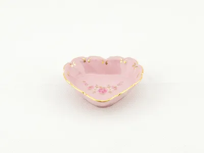 Produktbild von Herzschale 7 cm, Felicie, rosa Porzellan, Blumen, Leander