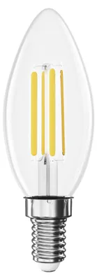 LED žárovka Filament svíčka / E14 / 5,9 W (60 W) / 806 lm / teplá bílá